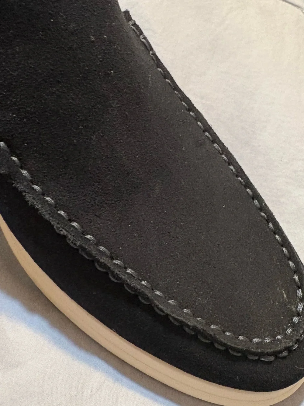 Men's navy blue Suede Slip-On Loafers
